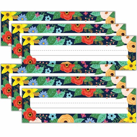 TEACHER CREATED RESOURCES Wildflowers Flat Name Plates, 216PK 6698